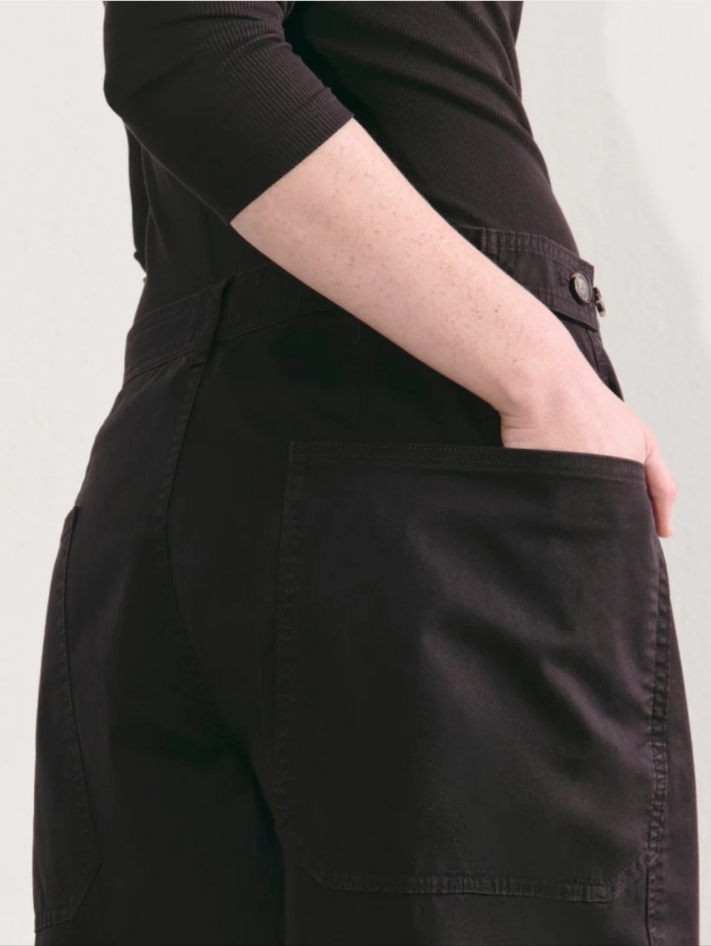 Everlane Barrel Pants Black Organic Cotton Size 8 - Picture 6 of 10